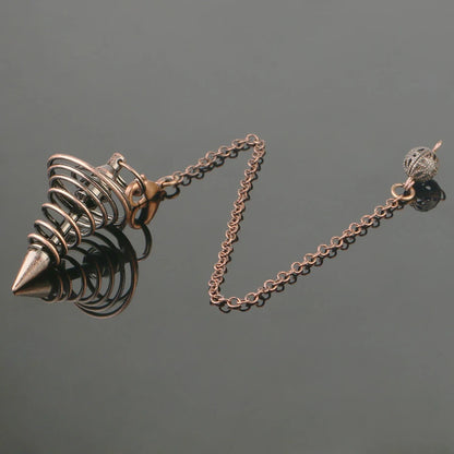 Pendule Spirituel egypt en Métal et Cuivre pour Électricité Radiesthésie, Outil de Travail Énergétique de Méditation, de Sorcellerie, divinatoires  veritable spiritualité brujeria de questions esoterisme en laiton X09