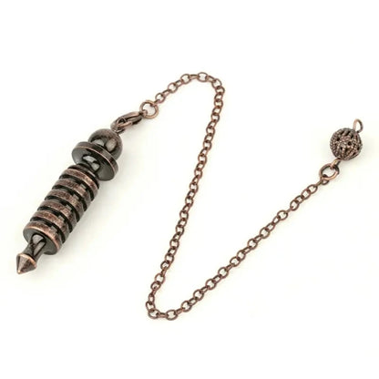 Pendule Spirituel egypt en Métal et Cuivre pour Électricité Radiesthésie, Outil de Travail Énergétique de Méditation, de Sorcellerie, divinatoires  veritable spiritualité brujeria de questions esoterisme en laiton X09