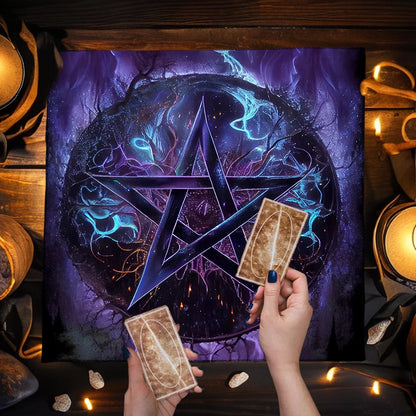 Couverture de Table de Tarot en tissu d'autel, douze Constellations étoilées, amour carrière, carte Oracle, nappe de Table de Tarot de lune, Divination