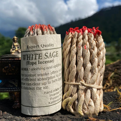 Encens traditionnel fait à la main en bois de santal, ULbrûlante, parfum de sauge blanche, aromathérapie, yoga, méditation, 40 pièces