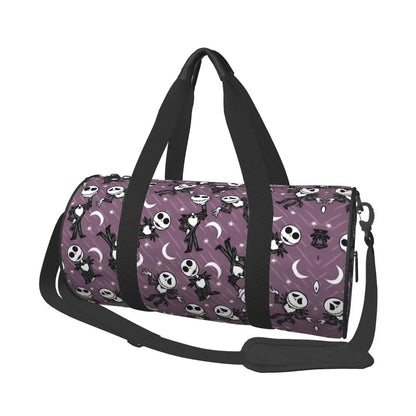 Sac fourre-tout de plage personnalisé Jack Skellington pour femmes, squelette vivant, grand compartiment, sacs de voyage pour salle de sport et plage