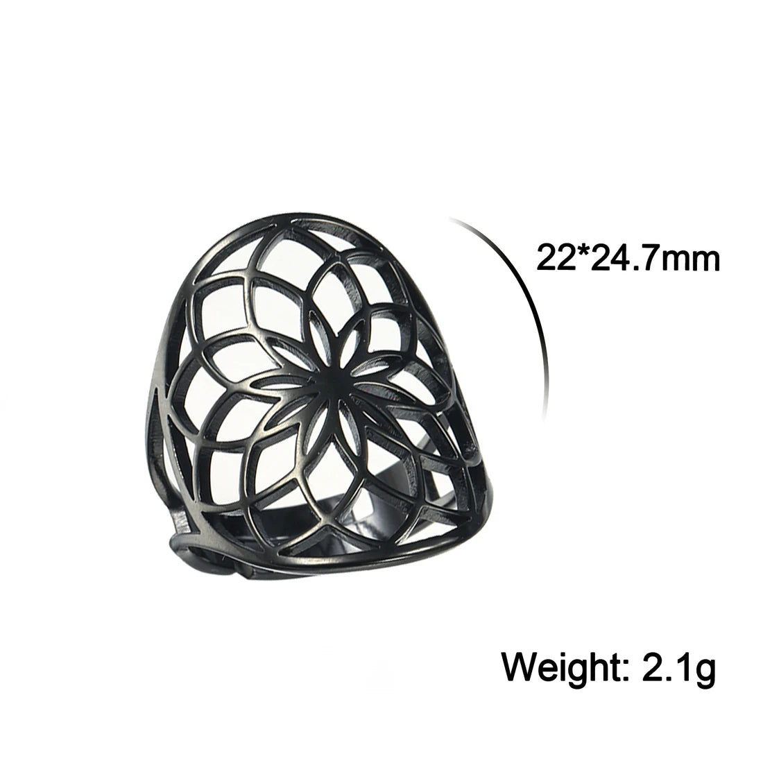 EUEAVAN – bague fleur de vie en acier inoxydable, géométrie sacrée archange Metatron, amulette réglable, bijoux cadeau, vente en gros