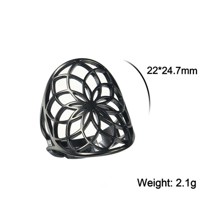 EUEAVAN – bague fleur de vie en acier inoxydable, géométrie sacrée archange Metatron, amulette réglable, bijoux cadeau, vente en gros