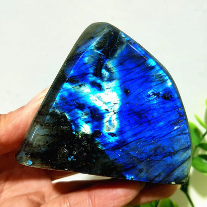 Pierre naturelle bleu jaune Labradorite cristal forme libre méditation sorcellerie Reiki guérison coeur Feng Shui cristal décor de chambre
