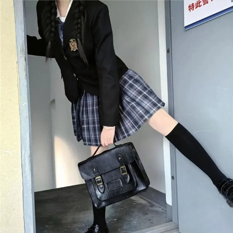 Sac à Dos Rétro en Cuir PU pour Cosplay du Mercredi, Accessoire de Jeu pour ixd'Halloween et Carnaval