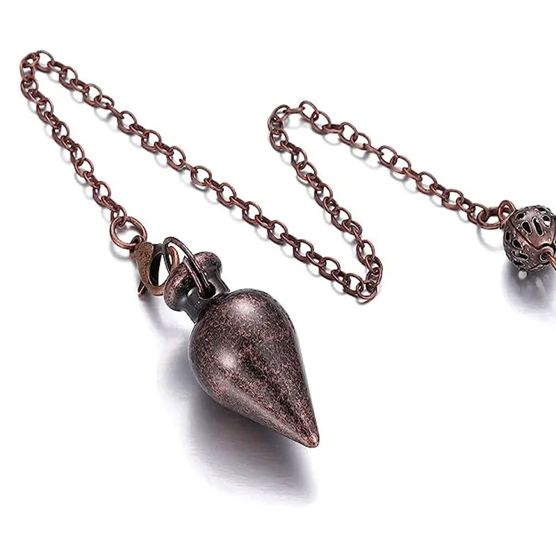 Pendule Spirituel egypt en Métal et Cuivre pour Électricité Radiesthésie, Outil de Travail Énergétique de Méditation, de Sorcellerie, divinatoires  veritable spiritualité brujeria de questions esoterisme en laiton X09