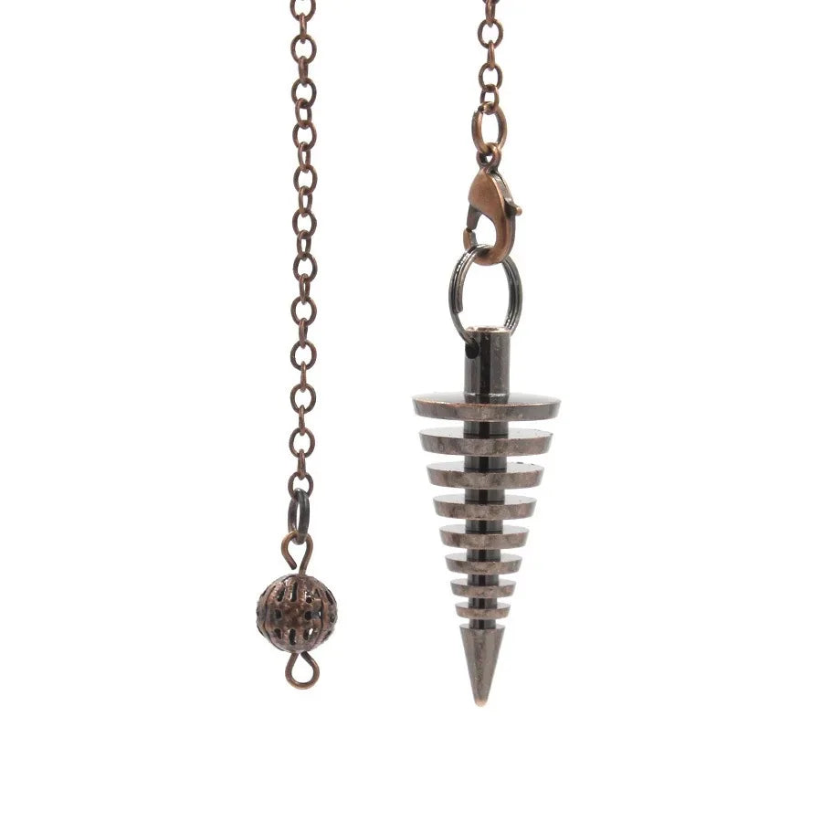 Pendule Spirituel egypt en Métal et Cuivre pour Électricité Radiesthésie, Outil de Travail Énergétique de Méditation, de Sorcellerie, divinatoires  veritable spiritualité brujeria de questions esoterisme en laiton X09