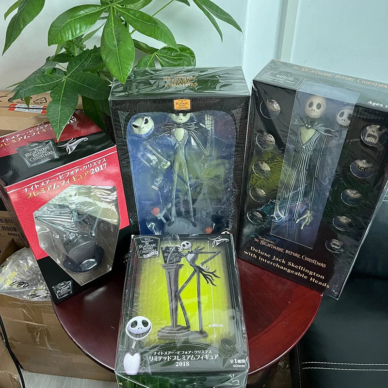 The Nightmare Before Christmas Jack Skellington Action Figure, 12 Face Jack Chair, Special Version Model Toy, Hmatte en Present