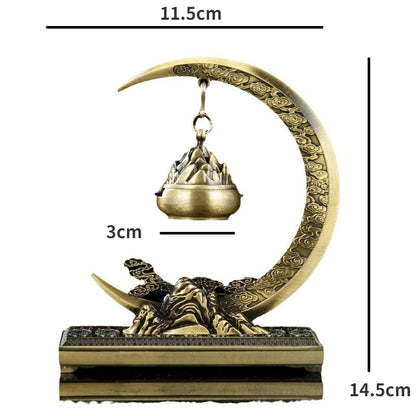 Petit brûleur d'encens en alliage de gourde, Mini brûleur Bosun, brûleur d'encens suspendu Antique, aromathérapie intérieure pour la maison