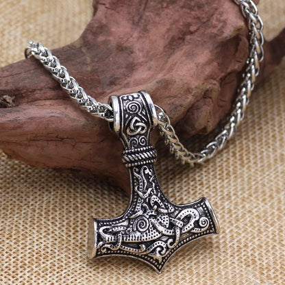 Collier pendentif en marteau de Thor, style nordique Vintage, Viking, bijoux, cadeaux