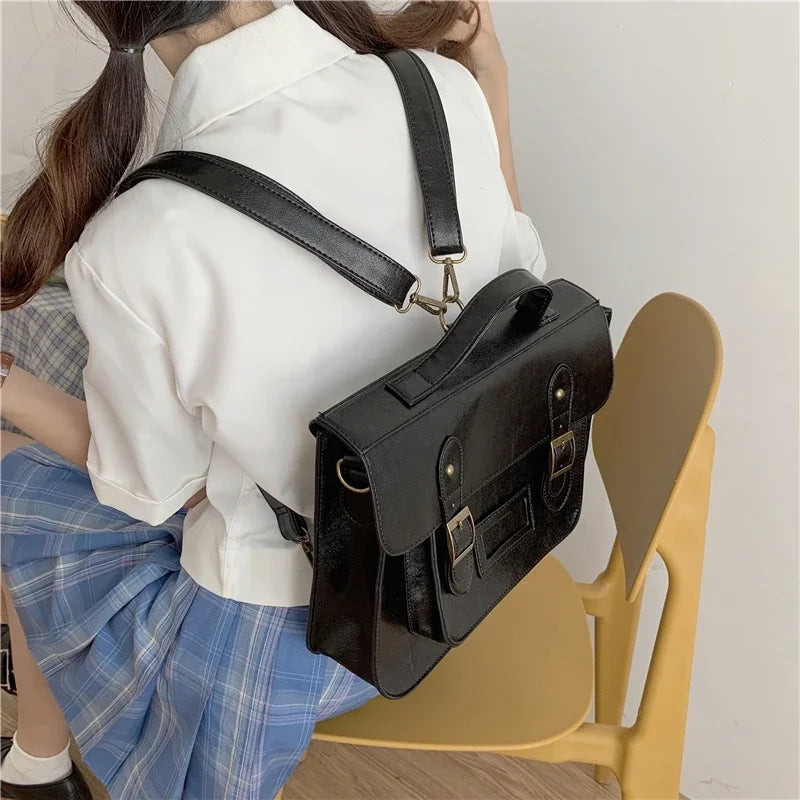 Sac à Dos Rétro en Cuir PU pour Cosplay du Mercredi, Accessoire de Jeu pour ixd'Halloween et Carnaval