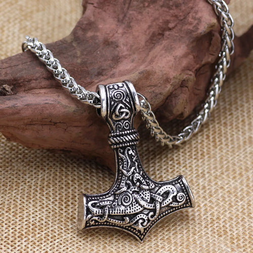 Collier pendentif en marteau de Thor, style nordique Vintage, Viking, bijoux, cadeaux