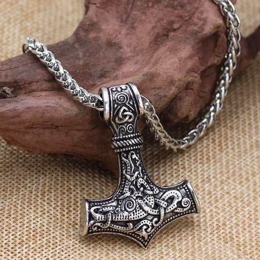 Collier pendentif en marteau de Thor, style nordique Vintage, Viking, bijoux, cadeaux