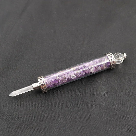 Cristal de guérison naturel pour femmes, Quartz Tourmaline Lapis Lazuli, Long pilier, bouteille de souhait, pierre Reiki, pendentif pendule, bijoux, nouvelle collection