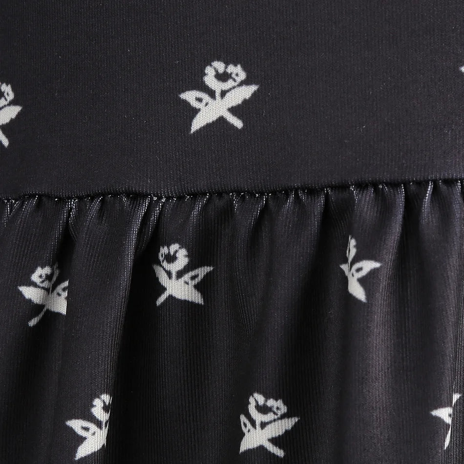 Robe de Soirée Noire pour Fille, Tenue Éducative pour Halloween, Addams, Cosplay, Gothique, Carnaval, Enfant