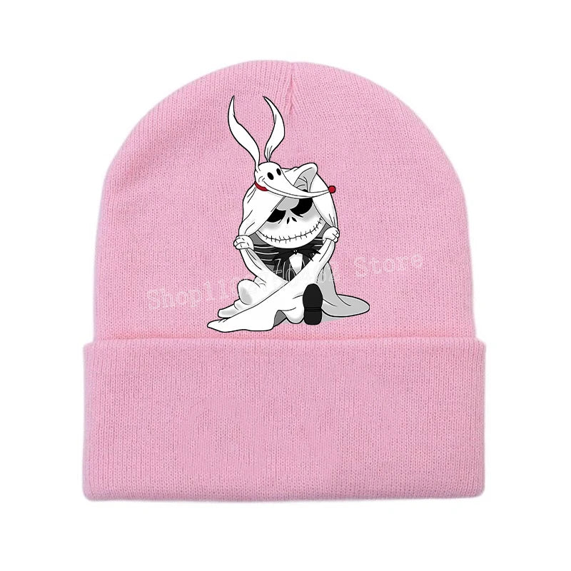 Disney le cauchemar avant noël tricoté chapeau enfants nouveau Anime tricot casquette garçons filles hiver chaud bonnets enfants Halloween cadeau