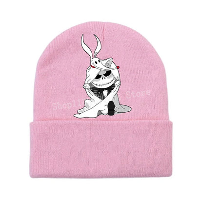 Disney le cauchemar avant noël tricoté chapeau enfants nouveau Anime tricot casquette garçons filles hiver chaud bonnets enfants Halloween cadeau