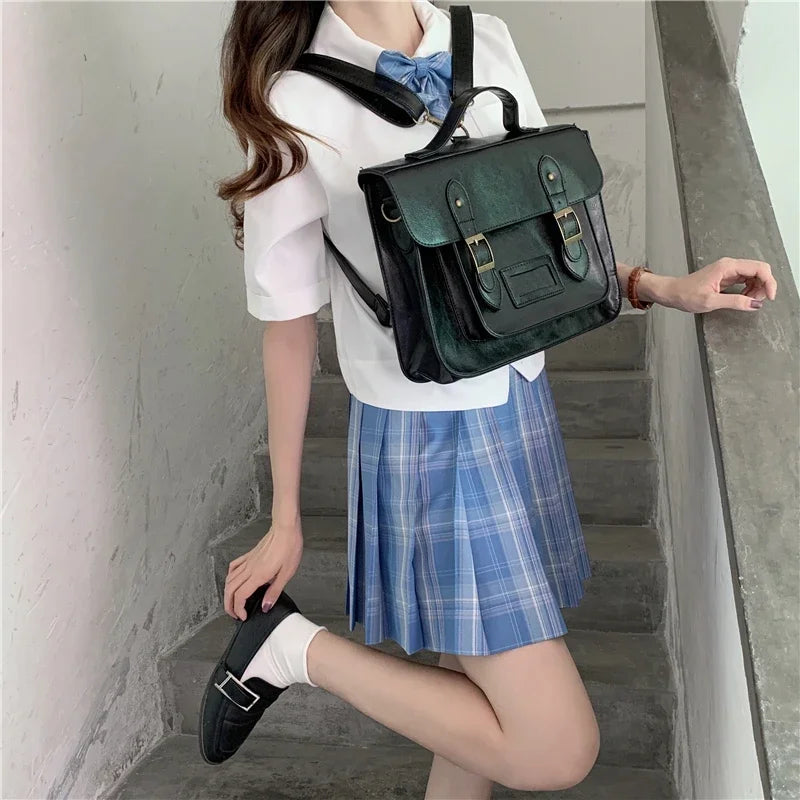 Sac à Dos Rétro en Cuir PU pour Cosplay du Mercredi, Accessoire de Jeu pour ixd'Halloween et Carnaval