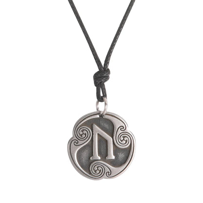 EUEAVAN rétro mystérieux Runes collier Viking bijoux corde chaîne réglable colliers en acier inoxydable pendentif amulette bijoux