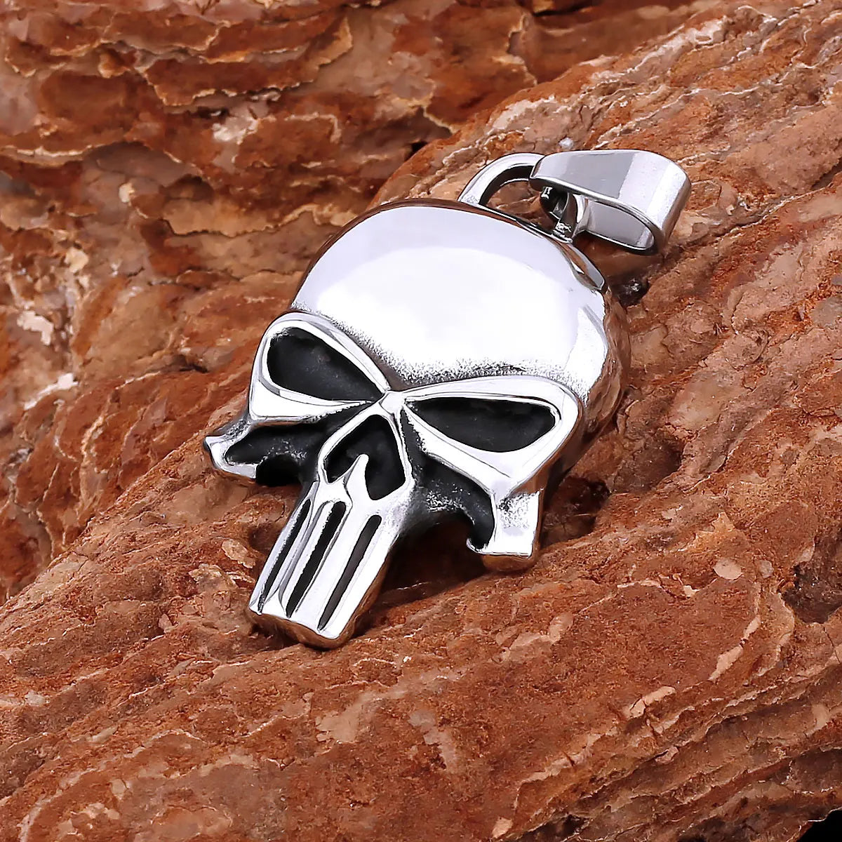 Collier Masqué en Acier Inoxydable pour Homme, Pendentif Gothique en Acier Plaqué Pistolet, Bijoux de ix, Hip Hop, Cadeau pour Petit Ami