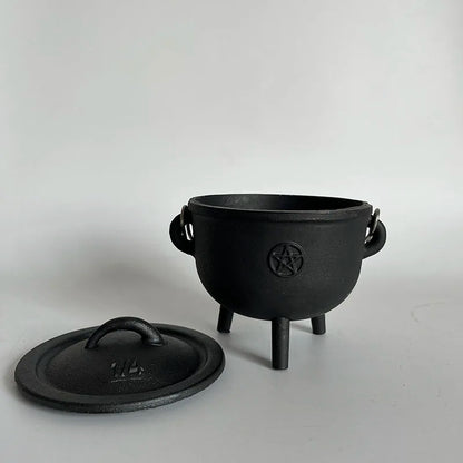 Chaudron à Trois Pieds en Fonte pour Halloween, Pentacle, Sorcière Magique, Nina Ible, Alerte de Table, Pot Brûlant