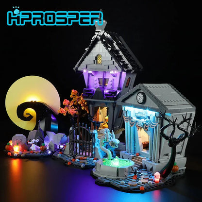 Hprosper lumière LED pour LEGO 21351 Disney Tim Burton le cauchemar avant noël lampe décorative avec boîte à piles