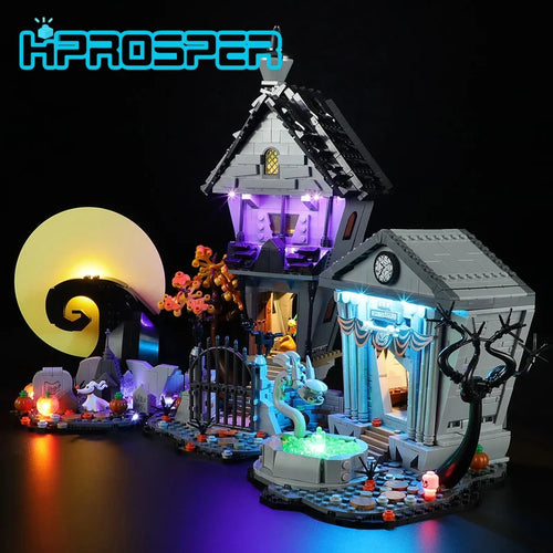 Hprosper lumière LED pour LEGO 21351 Disney Tim Burton le cauchemar avant noël lampe décorative avec boîte à piles