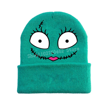 Disney le cauchemar avant noël tricoté chapeau enfants nouveau Anime tricot casquette garçons filles hiver chaud bonnets enfants Halloween cadeau