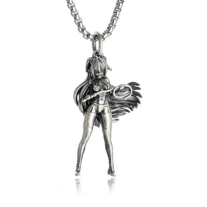 Collier pendentif tête de mort gothique Nina ifixion pour homme, punk vintage, bondage, démon, motard, rock, exorciste, bijoux, cadeau d'Halloween