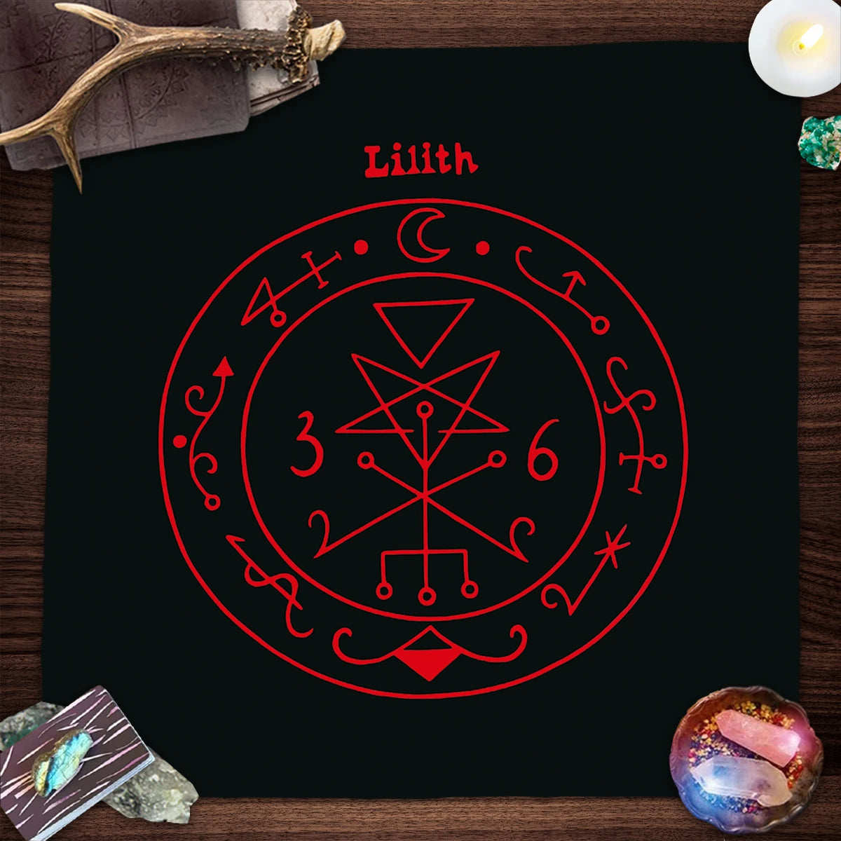 Couverture de Table de Tarot en tissu d'autel, douze Constellations étoilées, amour carrière, carte Oracle, nappe de Table de Tarot de lune, Divination