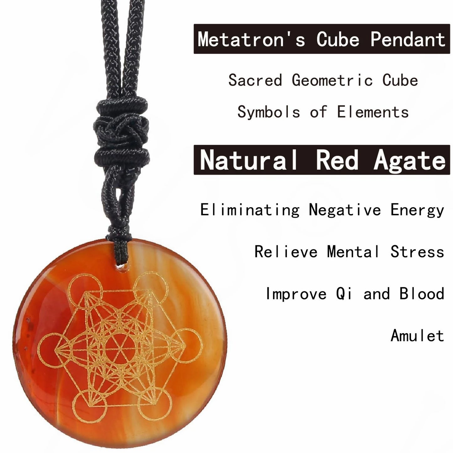 Pierre de cristal naturel Cube de Metatron pendentifs multidimensionnels mythologie ange mystérieux symboles divins colliers d'énergie Reiki