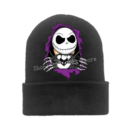Disney le cauchemar avant noël tricoté chapeau enfants nouveau Anime tricot casquette garçons filles hiver chaud bonnets enfants Halloween cadeau