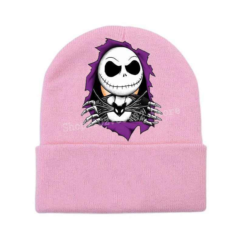 Disney le cauchemar avant noël tricoté chapeau enfants nouveau Anime tricot casquette garçons filles hiver chaud bonnets enfants Halloween cadeau
