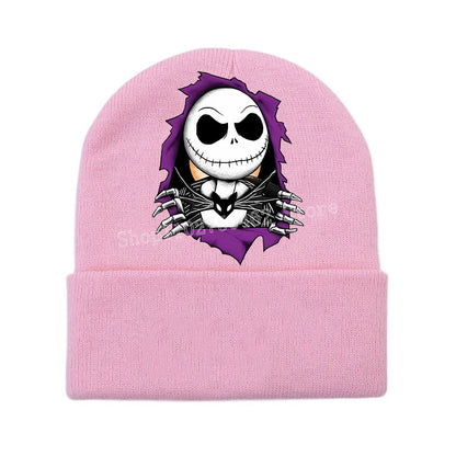 Disney le cauchemar avant noël tricoté chapeau enfants nouveau Anime tricot casquette garçons filles hiver chaud bonnets enfants Halloween cadeau