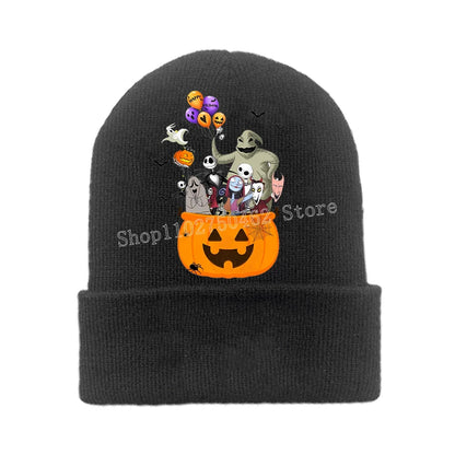 Disney le cauchemar avant noël tricoté chapeau enfants nouveau Anime tricot casquette garçons filles hiver chaud bonnets enfants Halloween cadeau