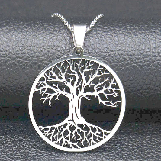 2025 tendance acier inoxydable Viking arbre de vie pendentif charme collier pour hommes mode Hip Hop Punk bijoux accessoires cadeau de fête