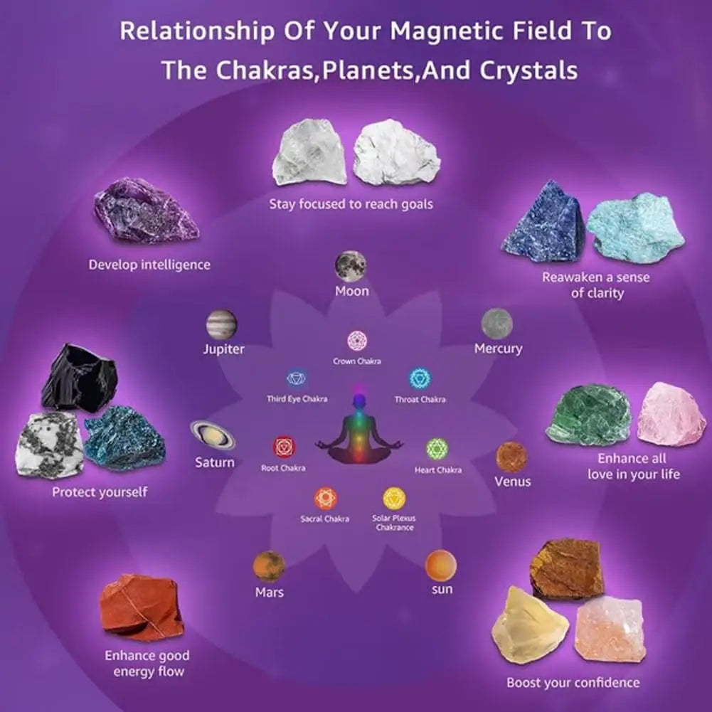 Coffret cadeau compte à rebours en cristal pour Halloween, la magie de la guérison et du transfert d'énergie, calendrier de l'avent de noël, Collection de roches