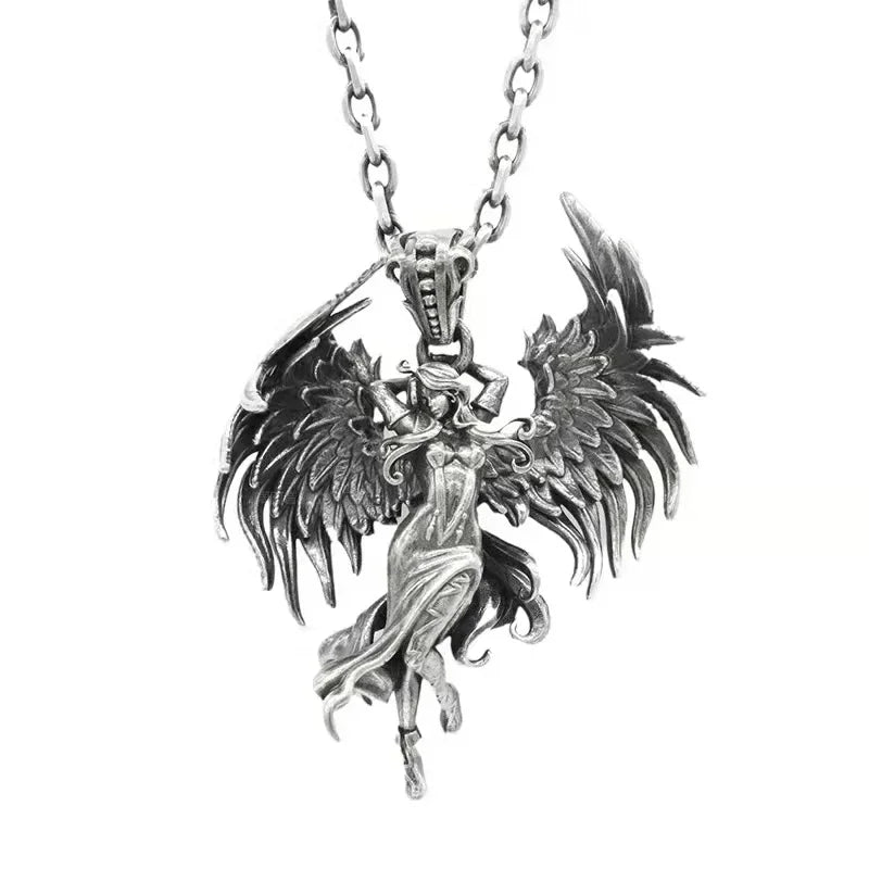 Collier pendentif tête de mort gothique Nina ifixion pour homme, punk vintage, bondage, démon, motard, rock, exorciste, bijoux, cadeau d'Halloween