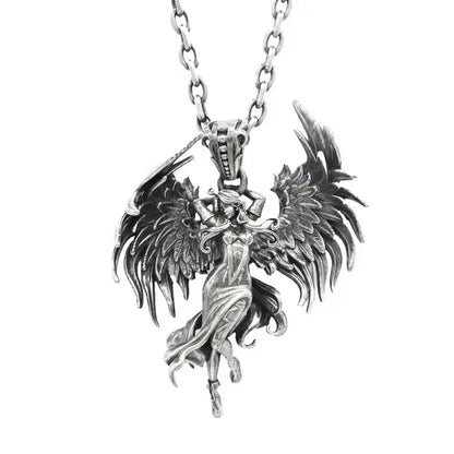Collier pendentif tête de mort gothique Nina ifixion pour homme, punk vintage, bondage, démon, motard, rock, exorciste, bijoux, cadeau d'Halloween