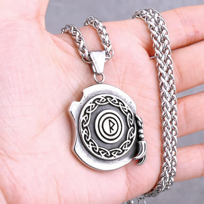 Vikings Odin Rune collier divers hommes nordique Vegvisir Valknut amulette pendentif en acier inoxydable Punk mode bijoux en gros