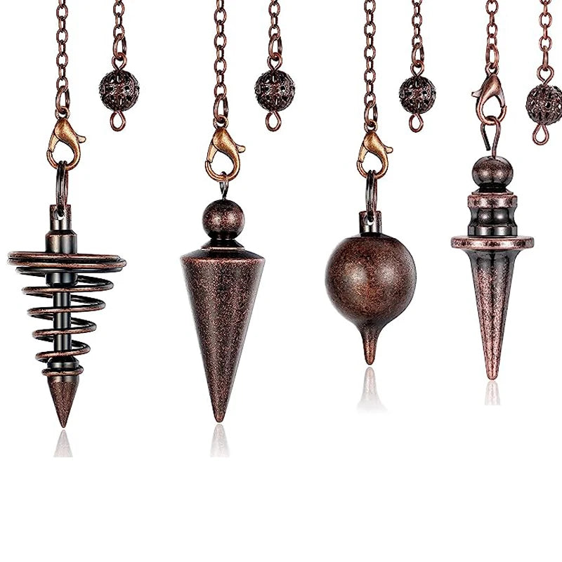 Pendule Spirituel egypt en Métal et Cuivre pour Électricité Radiesthésie, Outil de Travail Énergétique de Méditation, de Sorcellerie, divinatoires  veritable spiritualité brujeria de questions esoterisme en laiton X09