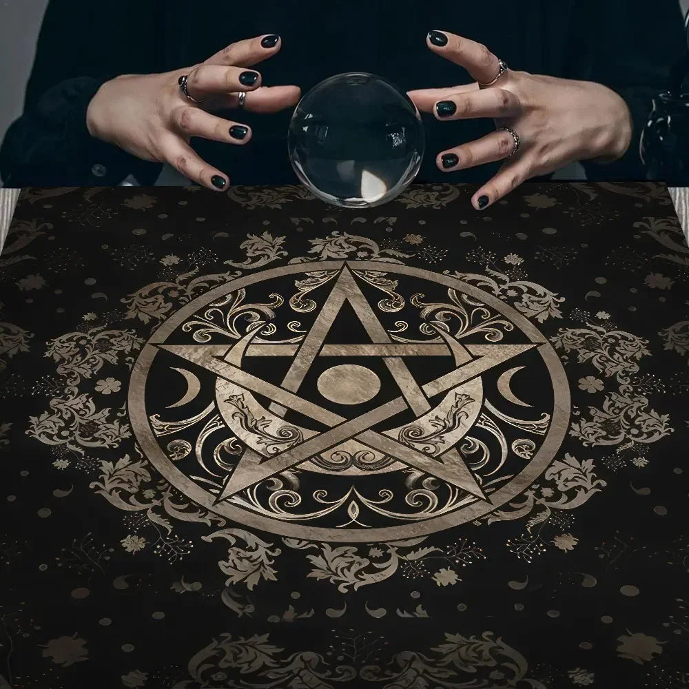 Couverture de Table de Tarot en tissu d'autel, douze Constellations étoilées, amour carrière, carte Oracle, nappe de Table de Tarot de lune, Divination