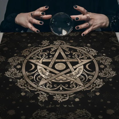 Couverture de Table de Tarot en tissu d'autel, douze Constellations étoilées, amour carrière, carte Oracle, nappe de Table de Tarot de lune, Divination