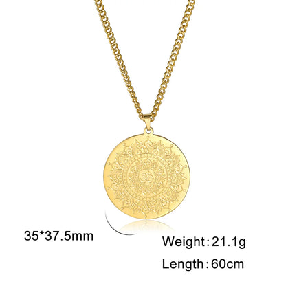 EUEAVAN Yoga Lotus Ohm symbole pendentif collier hindou bouddhiste chaîne en acier inoxydable méditation spirituelle religieux bijoux cadeaux