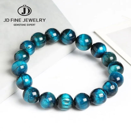 JD pierre naturelle bleu oeil de tigre Bracelets de perles femmes hommes Reiki guérison Yoga méditation bracelets porte-bonheur Pulseras bijoux cadeau