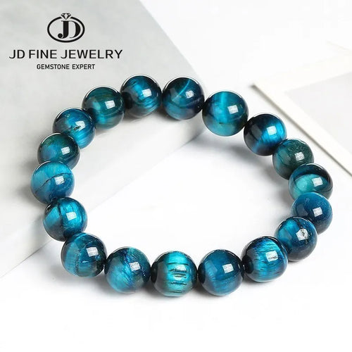 JD pierre naturelle bleu oeil de tigre Bracelets de perles femmes hommes Reiki guérison Yoga méditation bracelets porte-bonheur Pulseras bijoux cadeau