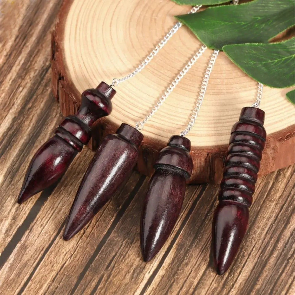 Pendule en bois naturel pour la radiesthésie, pendule en bois égyptien, pendules spirituels JOReiki, nouveau