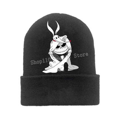 Disney le cauchemar avant noël tricoté chapeau enfants nouveau Anime tricot casquette garçons filles hiver chaud bonnets enfants Halloween cadeau
