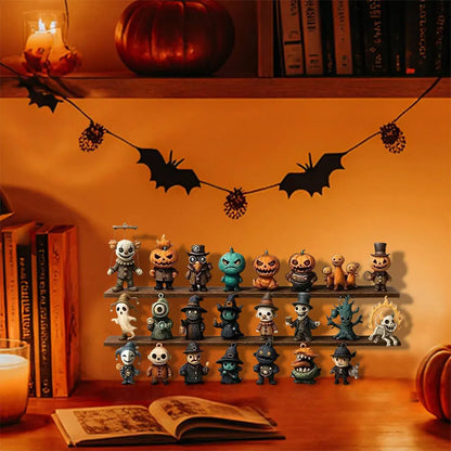 Calendrier de l'Avent d'Halloween 2025, figurines d'horreur effrayantes à collectionner, calendrier de l'Avent effrayant, boîte de compte à rebours d'Halloween pour cadeaux pour enfants