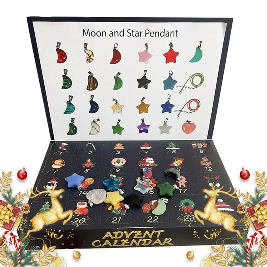 Calendriers de l'Avent pour Collectionneurs de Pierres Précieuses, Ensemble de Citroën, Compte à Rebours de 24 Jours, Collection de Documents Lumineux, Jouets Yoga, 2024